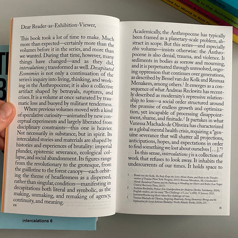 Decapitated Economies (intercalations 05), edited by Anna-Sophie Springer & Etienne Turpin, K. Verlag & Haus der Kulturen der Welt, 2025
