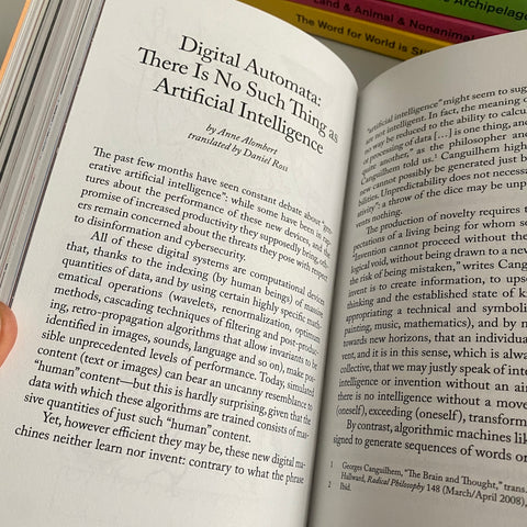 Anne Alombert and Daniel Ross in: Decapitated Economies (intercalations 05), edited by Anna-Sophie Springer & Etienne Turpin, K. Verlag & Haus der Kulturen der Welt, 2025