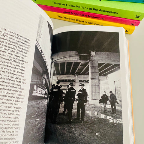 Amanda DeLisio and Jason S. Cipparrone in: Decapitated Economies (intercalations 05), edited by Anna-Sophie Springer & Etienne Turpin, K. Verlag & Haus der Kulturen der Welt, 2025